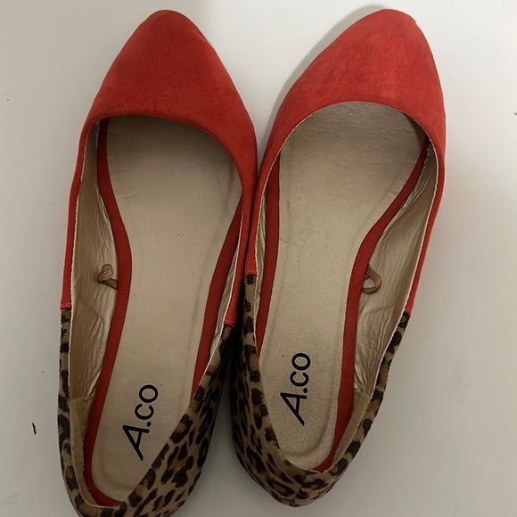 Female red and leopard brown shoes - Picture 1 of 5